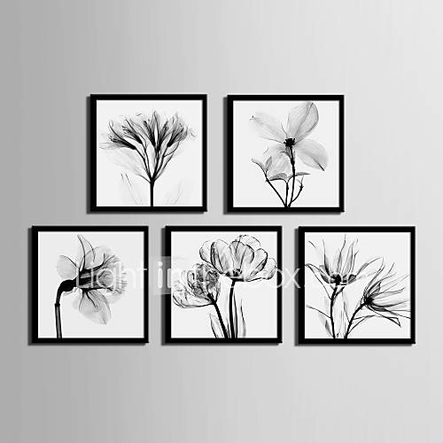 Ingelijst Canvas Ingelijste Set Bloemenmotief Botanisch Pvc Illustratie huismerk kopen in de aanbieding