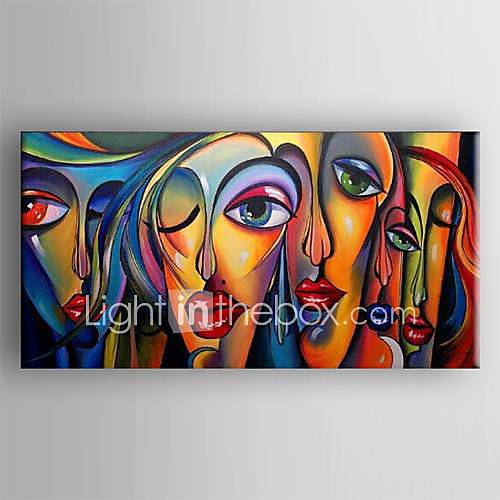 Olieverfschilderij Moderne Abstracte Handgeschilderd Canvas Met Uitgerekt Ingelijst huismerk kopen in de aanbieding