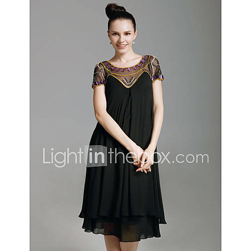 Strak Kolom Illusie Hals Tot De Knie Chiffon Tule Zwart Jurkje See Through Cocktailparty Formele Avonden Jurk Met Kralen Door Ts Couture huismerk kopen in de aanbieding Strak Kolom Illusie Hals Tot De Knie Chiffon Tule Zwart Jurkje See Through Cocktailparty Formele Avonden Jurk Met Kralen Door Ts Couture huismerk kopen in de aanbieding