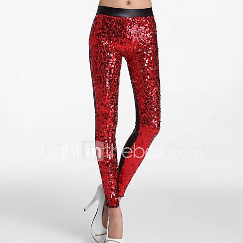 Dames Metallic Legging Effen Pailletten Medium Taille huismerk kopen in de aanbieding Dames Metallic Legging Effen Pailletten Medium Taille huismerk kopen in de aanbieding
