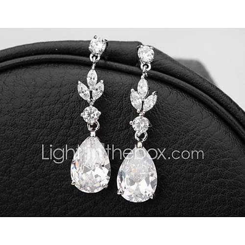 Dames Wit Kubieke Zirkonia Druppel Oorbellen Sieraden Voor 1Pc huismerk kopen in de aanbieding