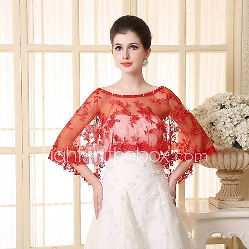 Mouwloos Kant Tule Bruiloft Feest Avond Wraps Met Appliques Korte Cape huismerk kopen in de aanbieding Mouwloos Kant Tule Bruiloft Feest Avond Wraps Met Appliques Korte Cape huismerk kopen in de aanbieding
