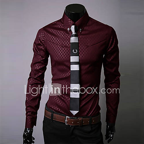 Heren Overhemd Werk Ruitjes Donkerblauw Xxxl Lange Mouw huismerk kopen in de aanbieding