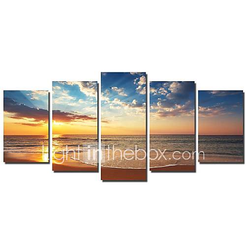 Print Rolde Canvasafdrukken Landschap Traditioneel Vijf Panelen huismerk kopen in de aanbieding