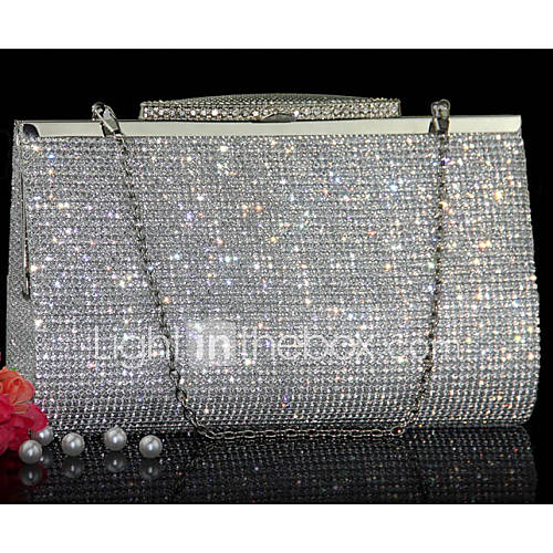 Dames Tassen Ander Leertype Avondtasje Kristaldetails Goud Zilver huismerk kopen in de aanbieding