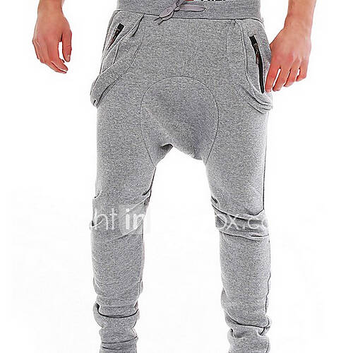 Heren Actief Katoen Slank Harem Ruim Joggingbroeken Broek Effen Zwart Sport Lente Herfst Weekend huismerk kopen in de aanbieding