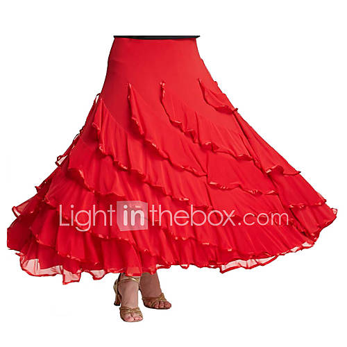 Ballroomdansen Tutus Rokken Dames Prestatie Melkvezel Drapering Rok Moderne Dans huismerk kopen in de aanbieding