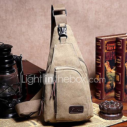 Unisex Tassen Kangas Sling Shoulder Bag Effen Bruin Leger Groen Khaki huismerk kopen in de aanbieding Unisex Tassen Kangas Sling Shoulder Bag Effen Bruin Leger Groen Khaki huismerk kopen in de aanbieding