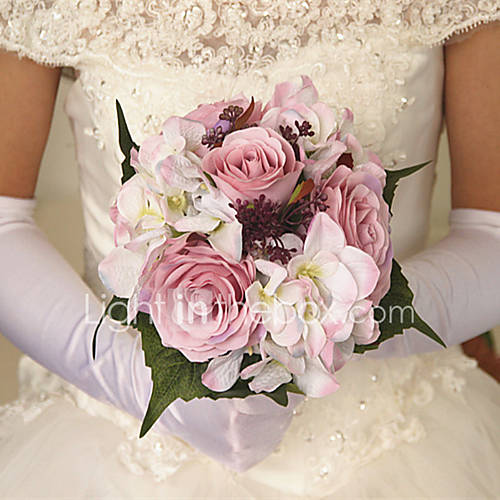 Bruidsboeketten Boeketten Bruiloft Feest Uitgaan Satiini 1024 Circa 26Cm huismerk kopen in de aanbieding