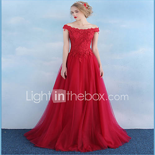 A Lijn Schouderafhangend Strijksleep Tule Stretchsatijn Lace Bodice Schoolfeest Formele Avonden Jurk Met Appliques Door Lan Ting Express huismerk kopen in de aanbieding A Lijn Schouderafhangend Strijksleep Tule Stretchsatijn Lace Bodice Schoolfeest Formele Avonden Jurk Met Appliques Door Lan Ting Express huismerk kopen in de aanbieding