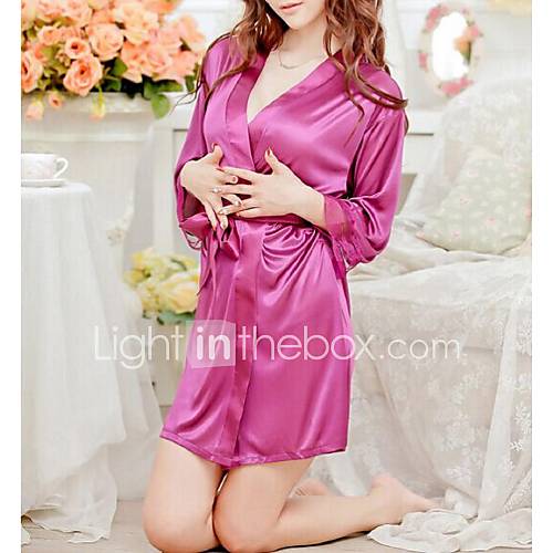 Dames Satijn Sexy Ochtendjas Zijde Nachtkleding Effen huismerk kopen in de aanbieding Dames Satijn Sexy Ochtendjas Zijde Nachtkleding Effen huismerk kopen in de aanbieding