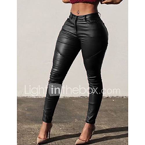 Dames Pu Legging Effen Medium Taille Skinny huismerk kopen in de aanbieding Dames Pu Legging Effen Medium Taille Skinny huismerk kopen in de aanbieding