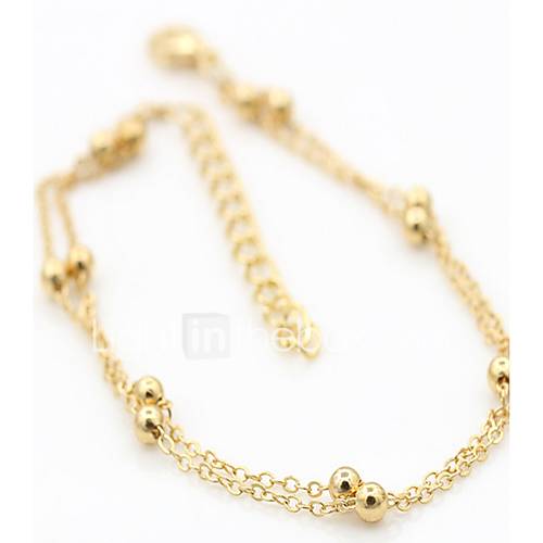 Dames Enkelring Dubbele Laag Sieraden Zilver Gouden Voor Dagelijks huismerk kopen in de aanbieding