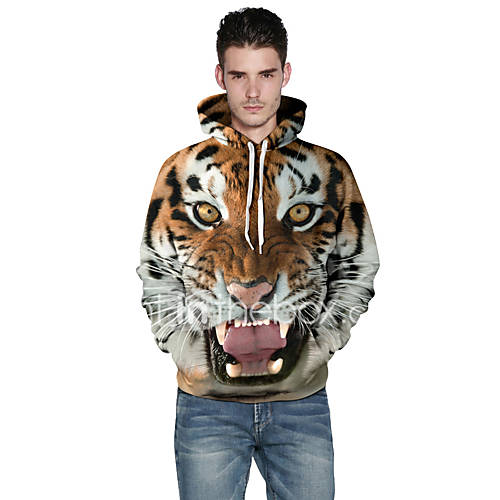Heren Grote Maten Ruimvallend Broek 3D Print Bruin Ronde Hals Lange Mouw Herfst Winter huismerk kopen in de aanbieding Heren Grote Maten Ruimvallend Broek 3D Print Bruin Ronde Hals Lange Mouw Herfst Winter huismerk kopen in de aanbieding
