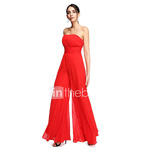 Strak Kolom Jumpsuit Strapless Tot De Grond Chiffon Blote Rug Schoolfeest Formele Avonden Jurk Met Drapering Ruches Door Ts Couture huismerk kopen in de aanbieding Strak Kolom Jumpsuit Strapless Tot De Grond Chiffon Blote Rug Schoolfeest Formele Avonden Jurk Met Drapering Ruches Door Ts Couture huismerk kopen in de aanbieding