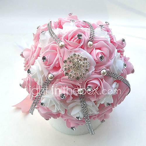 Bruidsboeketten Boeketten Bruiloft Feest Uitgaan Satiini Vaahto 984 Circa 25Cm huismerk kopen in de aanbieding