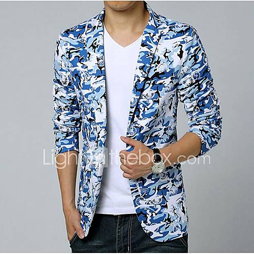 Heren Dagelijks Uitgaan Weekend Lente Zomer Normaal Blazer Camouflage Overhemdkraag Lange Mouw Katoen Print Blauw Xxxl 4Xl Xxxxxxl Slank huismerk kopen in de aanbieding Heren Dagelijks Uitgaan Weekend Lente Zomer Normaal Blazer Camouflage Overhemdkraag Lange Mouw Katoen Print Blauw Xxxl 4Xl Xxxxxxl Slank huismerk kopen in de aanbieding