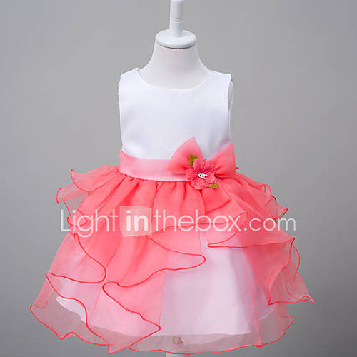 Peuter Meisjes Strand Patchwork Mouwloos Jurk Beige huismerk kopen in de aanbieding