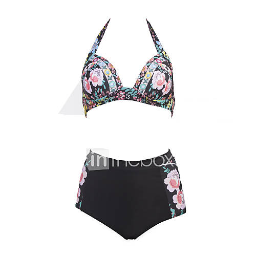 Dames Bloemen Push Up Hoge Taille Halter Zwart Bikini Zwemkleding Print Xl Xxl Xxxl Onderbeugel Beha Zonder Vulling Sexy huismerk kopen in de aanbieding Dames Bloemen Push Up Hoge Taille Halter Zwart Bikini Zwemkleding Print Xl Xxl Xxxl Onderbeugel Beha Zonder Vulling Sexy huismerk kopen in de aanbieding