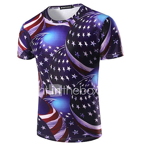 Heren Standaard Print T Shirt Katoen Sport Geometrisch Ronde Hals Blauw L Korte Mouw Zomer huismerk kopen in de aanbieding Heren Standaard Print T Shirt Katoen Sport Geometrisch Ronde Hals Blauw L Korte Mouw Zomer huismerk kopen in de aanbieding