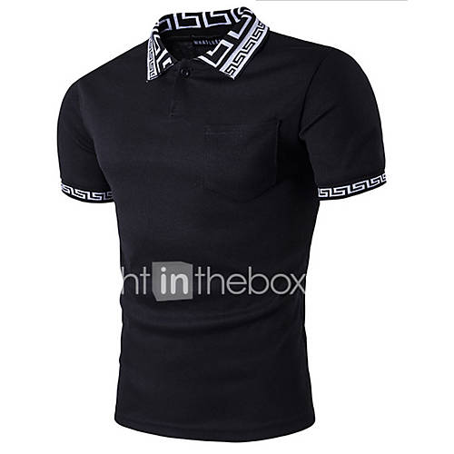 Standaard Polo Katoen Sport Effen Overhemdkraag Wit L Korte Mouw huismerk kopen in de aanbieding