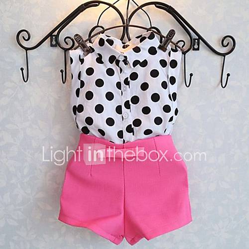 Peuter Standaard Dagelijks Sport Uitgaan Polka Dot Strik Mouwloos Normaal Katoen Kledingset Wit huismerk kopen in de aanbieding Peuter Standaard Dagelijks Sport Uitgaan Polka Dot Strik Mouwloos Normaal Katoen Kledingset Wit huismerk kopen in de aanbieding