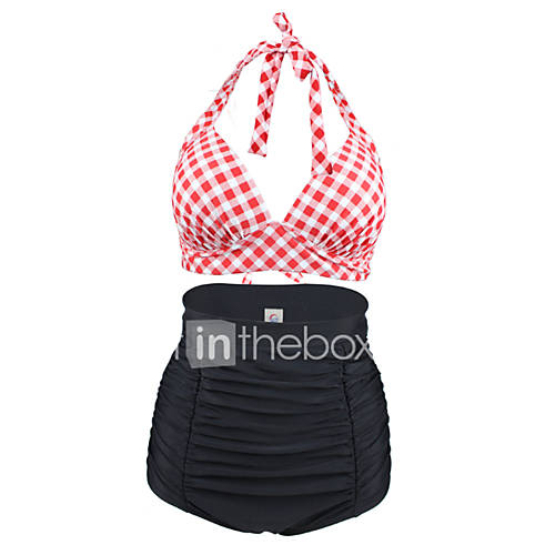 Dames Hoge Taille Bloemen Meetkundig Retro Halter Zwart Rood Bikini Zwemkleding Ruitjes Xl Xxl Xxxl Boho huismerk kopen in de aanbieding Dames Hoge Taille Bloemen Meetkundig Retro Halter Zwart Rood Bikini Zwemkleding Ruitjes Xl Xxl Xxxl Boho huismerk kopen in de aanbieding