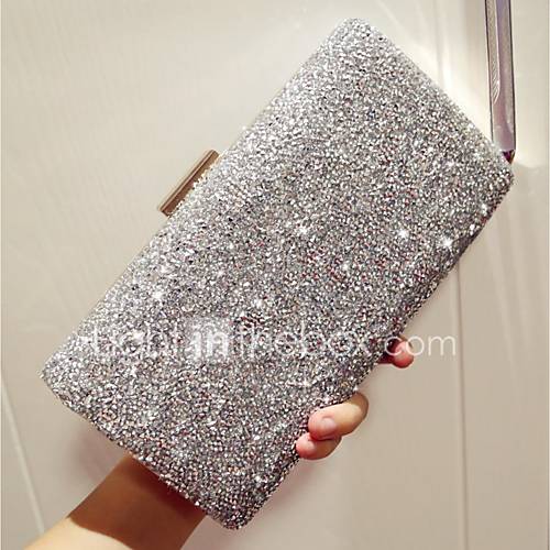 Dames Tassen Pu Avondtasje Strass Effen Goud Zwart Zilver huismerk kopen in de aanbieding