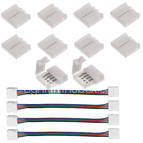10 Stks 4 Pin Led Strip Connector Voor 5050 Rgb Verlichting En 4 Licht 4 Dirigent 10Mm Brede Om Jump huismerk kopen in de aanbieding 10 Stks 4 Pin Led Strip Connector Voor 5050 Rgb Verlichting En 4 Licht 4 Dirigent 10Mm Brede Om Jump huismerk kopen in de aanbieding