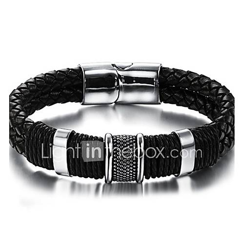 Heren Gevlochten Geweven Lederen Armbanden Roestvast Staal Leder Vintage Punk Rock Modieus Hip Hop Sieraden Zwart Voor Verjaardag Dagelijks Gebruik Buitensporten Sportief Urheilu Lahja huismerk kopen in de aanbieding Heren Gevlochten Geweven Lederen Armbanden Roestvast Staal Leder Vintage Punk Rock Modieus Hip Hop Sieraden Zwart Voor Verjaardag Dagelijks Gebruik Buitensporten Sportief Urheilu Lahja huismerk kopen in de aanbieding