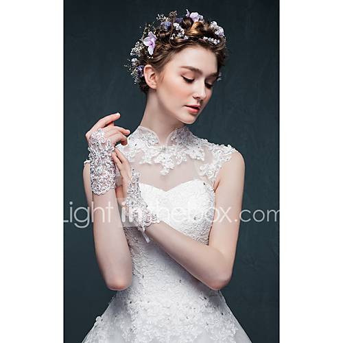 Kant Polslengte Handschoen Bruidshandschoenen Met Strass huismerk kopen in de aanbieding Kant Polslengte Handschoen Bruidshandschoenen Met Strass huismerk kopen in de aanbieding