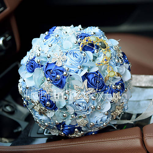 Bruidsboeketten Boeketten Bruiloft Sierstenen Kant Zijde 1102 Circa 28Cm huismerk kopen in de aanbieding