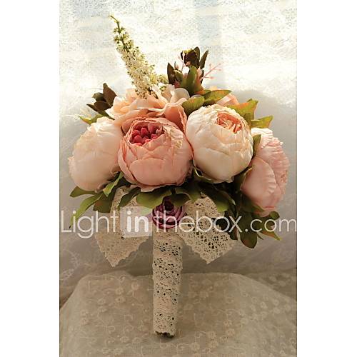 Bruidsboeketten Boeketten Bruiloft Taffeta Chiffon Kant 1102 Circa 28Cm huismerk kopen in de aanbieding