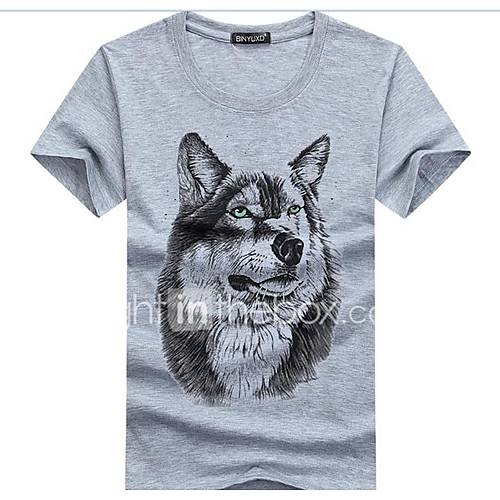 Heren Actief Print T Shirt Katoen Linnen Dier Ronde Hals Slank Wolf Wit Xxxl Zomer huismerk kopen in de aanbieding Heren Actief Print T Shirt Katoen Linnen Dier Ronde Hals Slank Wolf Wit Xxxl Zomer huismerk kopen in de aanbieding