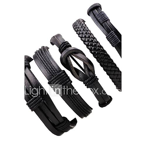5 Stuks Heren Gevlochten Stapelbaar Geweven Wikkelarmbanden Lederen Armbanden Leder Cowboy Punk Cool Sieraden Zwart Voor Dagelijks Straat Club huismerk kopen in de aanbieding 5 Stuks Heren Gevlochten Stapelbaar Geweven Wikkelarmbanden Lederen Armbanden Leder Cowboy Punk Cool Sieraden Zwart Voor Dagelijks Straat Club huismerk kopen in de aanbieding