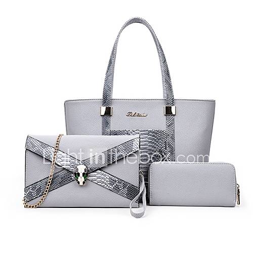 Dames Tassen Pu Zak Set 3 Stuks Purse Beige Grijs Fuchsia huismerk kopen in de aanbieding