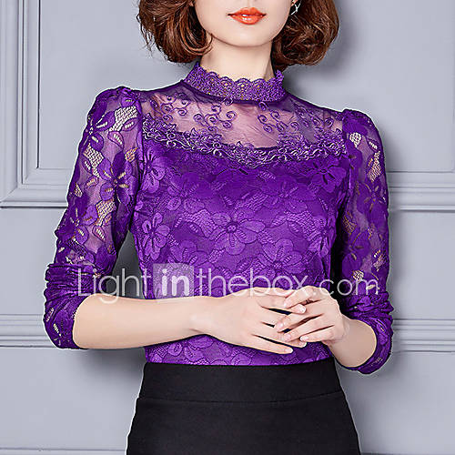 Dames Kant T Shirt Uitgaan Effen Opstaand Rood Xxxl Herfst Winter huismerk kopen in de aanbieding Dames Kant T Shirt Uitgaan Effen Opstaand Rood Xxxl Herfst Winter huismerk kopen in de aanbieding