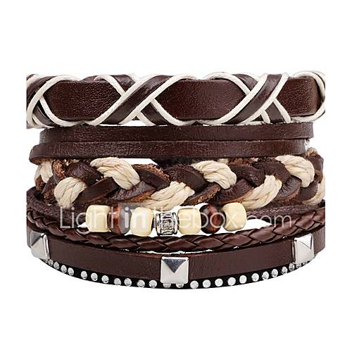 Heren Touw Geweven Wikkelarmbanden Lederen Armbanden Leder Gepersonaliseerde Rock Sieraden Bruin Voor Dagelijks Toneel Straat Uitgaan Club huismerk kopen in de aanbieding Heren Touw Geweven Wikkelarmbanden Lederen Armbanden Leder Gepersonaliseerde Rock Sieraden Bruin Voor Dagelijks Toneel Straat Uitgaan Club huismerk kopen in de aanbieding