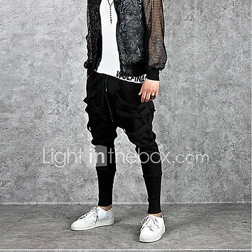 Heren Actief Ruimvallend Harem Joggingbroeken Broek Effen Zwart Sport Weekend huismerk kopen in de aanbieding