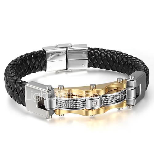Heren Lederen Armbanden Leder Titanium Staal Rock Hip Hop Sieraden Zwart Voor Feest Verjaardag Lahja Avond huismerk kopen in de aanbieding Heren Lederen Armbanden Leder Titanium Staal Rock Hip Hop Sieraden Zwart Voor Feest Verjaardag Lahja Avond huismerk kopen in de aanbieding