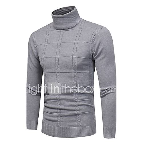 Heren Dagelijks Weekend Vintage Informeel Ruitjes Lange Mouw Grote Maten Slank Normaal Pullover Coltrui Herfst Winter Marineblauw Khaki Lichtgrijs Xl Xxl Xxxl huismerk kopen in de aanbieding Heren Dagelijks Weekend Vintage Informeel Ruitjes Lange Mouw Grote Maten Slank Normaal Pullover Coltrui Herfst Winter Marineblauw Khaki Lichtgrijs Xl Xxl Xxxl huismerk kopen in de aanbieding