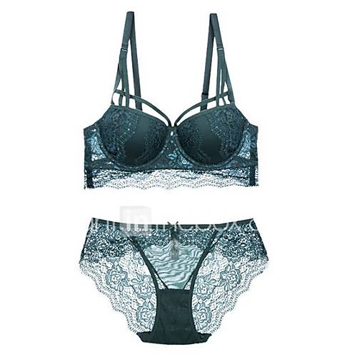 Vrouwen Onderbeugel Beha Met Vulling Kanten Bandjes Push Up Behaslip Set 58 Cup Jacquard huismerk kopen in de aanbieding Vrouwen Onderbeugel Beha Met Vulling Kanten Bandjes Push Up Behaslip Set 58 Cup Jacquard huismerk kopen in de aanbieding
