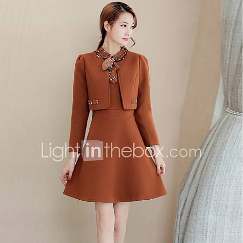 Dames Street Chic Schede Skater Jurk Effen Boven De Knie huismerk kopen in de aanbieding