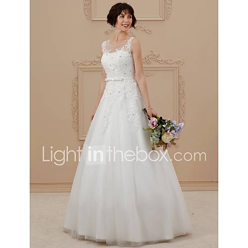 A Lijn Scoop Neck Tot De Grond Kant Tule Op Maat Gemaakte Trouwjurken Met Kralen Appliques Door Lan Ting Bride huismerk kopen in de aanbieding A Lijn Scoop Neck Tot De Grond Kant Tule Op Maat Gemaakte Trouwjurken Met Kralen Appliques Door Lan Ting Bride huismerk kopen in de aanbieding