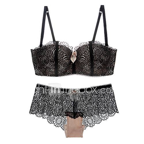 Vrouwen Beha Zonder Vulling Kanten Met Bandjes Beugelloos Push Up Behaslip Set 58 Cup Jacquard huismerk kopen in de aanbieding Vrouwen Beha Zonder Vulling Kanten Met Bandjes Beugelloos Push Up Behaslip Set 58 Cup Jacquard huismerk kopen in de aanbieding