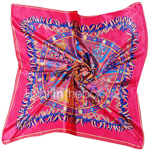 Dames Print Zijde Geometrisch Vierkante Sjaal huismerk kopen in de aanbieding Dames Print Zijde Geometrisch Vierkante Sjaal huismerk kopen in de aanbieding