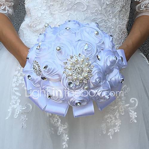 Bruidsboeketten Boeketten Kunstbloem Bruiloft Kant Zijde 984 Circa 25Cm huismerk kopen in de aanbieding