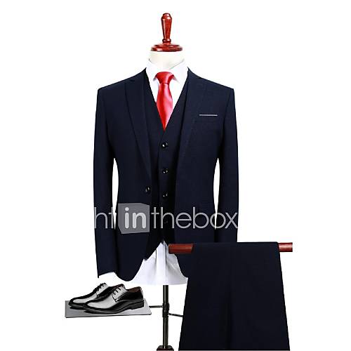 Marineblauw Effen Standaard Pasvorm Polyester Pak Punt Strijkijzer Single Breasted Een Knoops Suits huismerk kopen in de aanbieding Marineblauw Effen Standaard Pasvorm Polyester Pak Punt Strijkijzer Single Breasted Een Knoops Suits huismerk kopen in de aanbieding