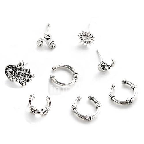 Heren Dames Mismatched Cuff Armband Oorknopjes Clip Oorbellen Moon Ster Madeliefje Bohemien Sieraden Zilver Voor Dagelijks Uitgaan 8 Stuks huismerk kopen in de aanbieding Heren Dames Mismatched Cuff Armband Oorknopjes Clip Oorbellen Moon Ster Madeliefje Bohemien Sieraden Zilver Voor Dagelijks Uitgaan 8 Stuks huismerk kopen in de aanbieding