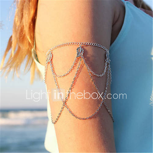 Armsieraad Bladvorm Dames Zilver Lichaamssieraden Voor Dagelijks Straat Feestdagen huismerk kopen in de aanbieding